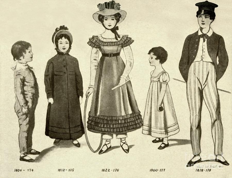 Childrens Clothing From 1800-1820 1 by Print Collector