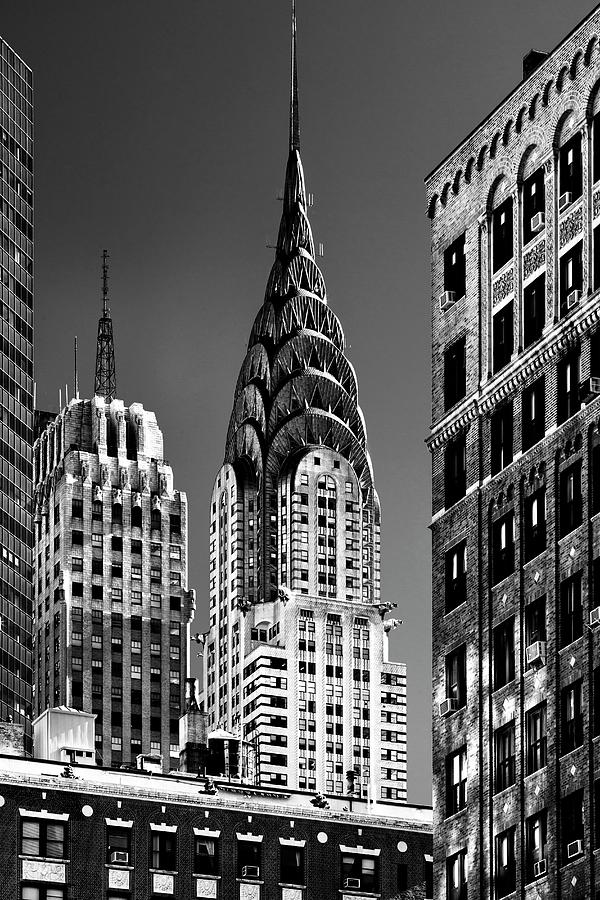 Chrysler Building in Black and White Digital Art - Chrysler Building, Nyc by Massimo Ripani