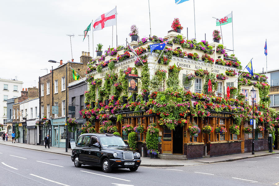 Churchill Arms Pub, London, England Digital Art by Andrea Armellin