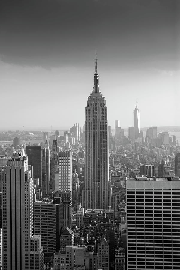 Cityscape With Empire State Bldg, Nyc Digital Art by Colin Dutton
