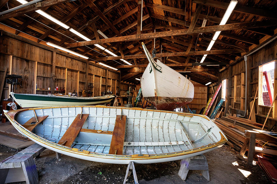 Connecticut, Mystic, Mystic Seaport Museum, Seaport Village, Living History Museum, Seaport Scene, Maine Sloop Boat Digital Art by Lumiere