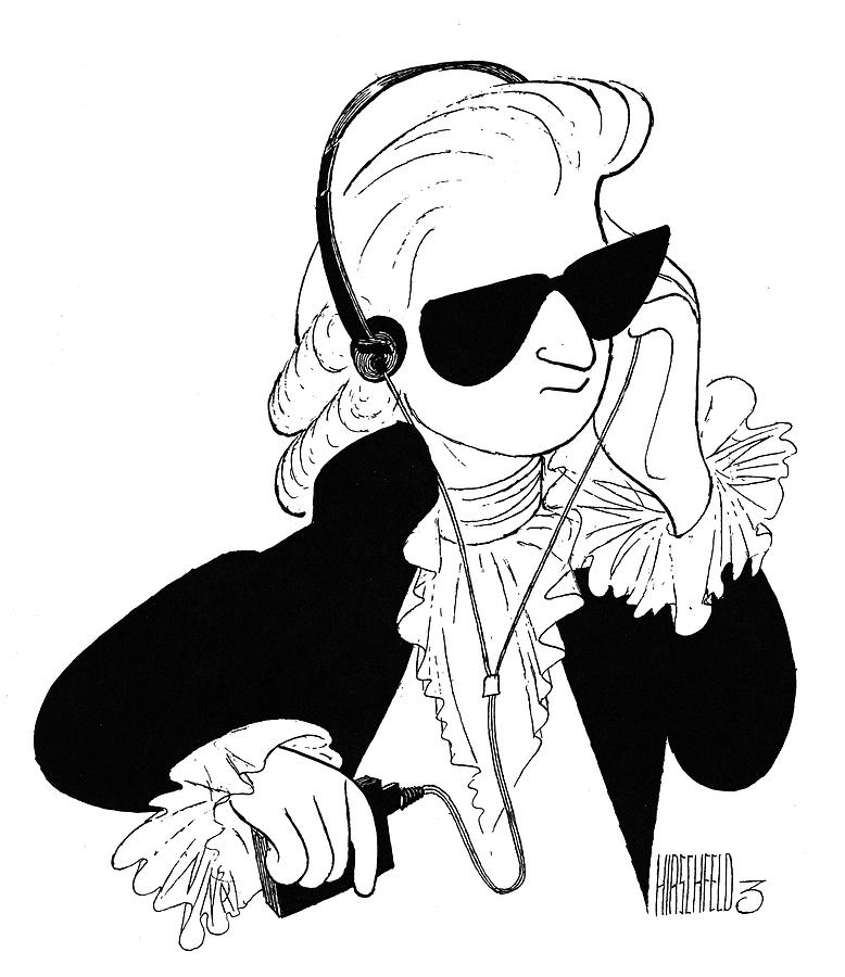 Cool Wolfgang Amadeus Mozart Drawing by Al Hirschfeld