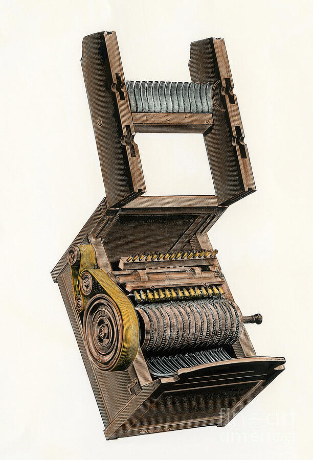Cotton Gin, Ginning Machine Invented By Eli Whitney (1765-1825) In 1793 ...