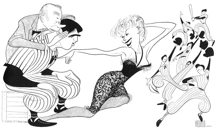 Damn Yankees Drawing by Al Hirschfeld