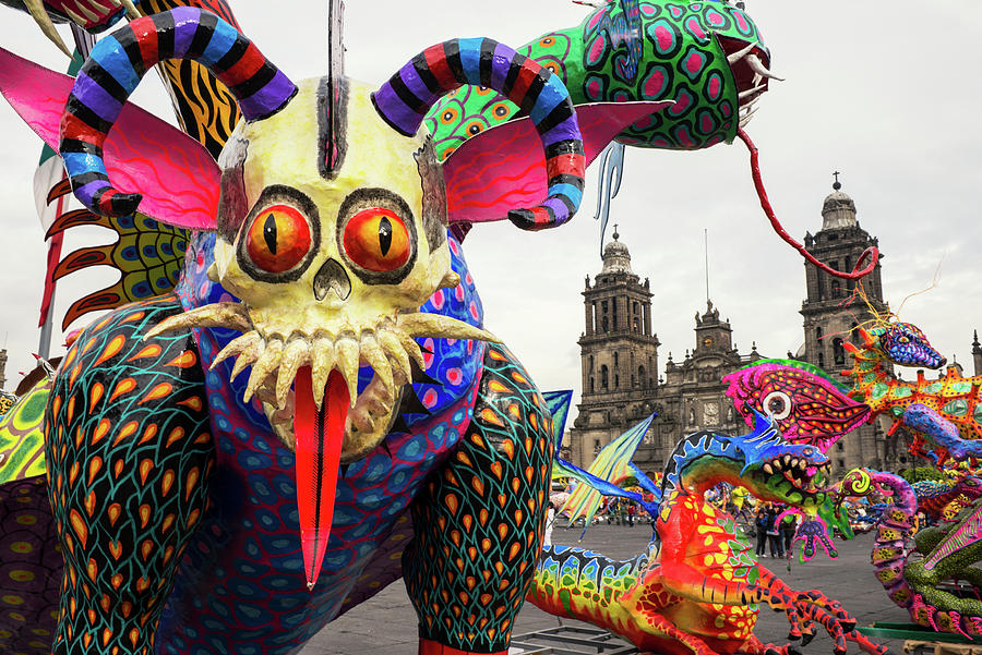 Day Of The Dead, Zocalo, Mexico Df Digital Art by Jordan Banks