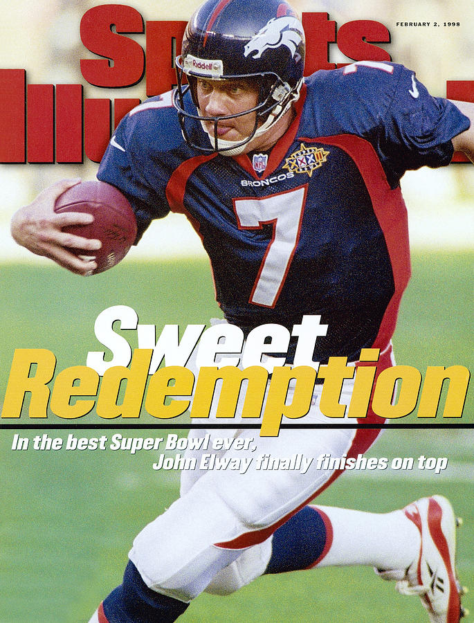 John Elway in Super Bowl Victory Photograph - Denver Broncos Qb John Elway, Super Bowl Xxxii Sports Illustrated Cover by Sports Illustrated