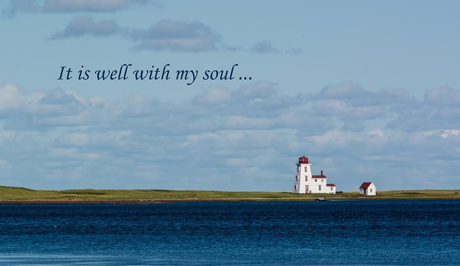 Distant Lighthouse in Evening Light Photograph by Douglas Wielfaert
