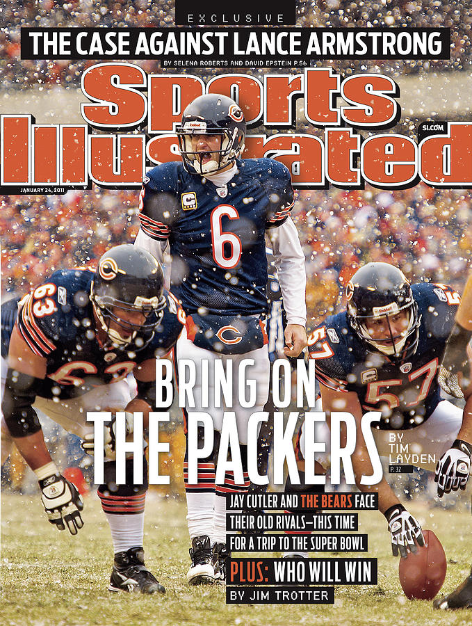Jay Cutler and Chicago Bears on Field Photograph - Divisional Playoffs - Seattle Seahawks V Chicago Bears Sports Illustrated Cover by Sports Illustrated