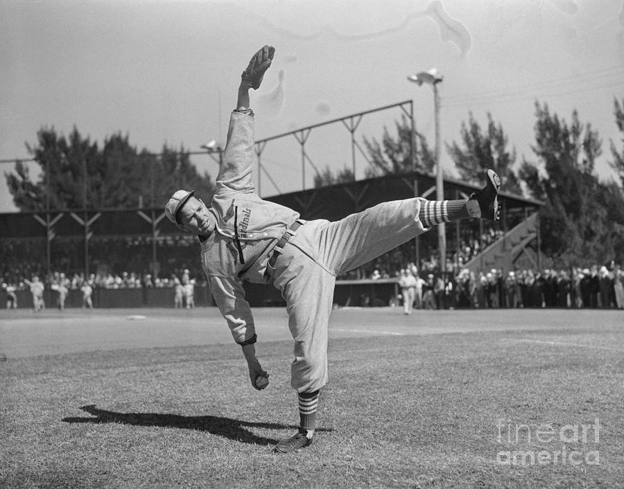 Dizzy Dean Pitching Ball by Bettmann