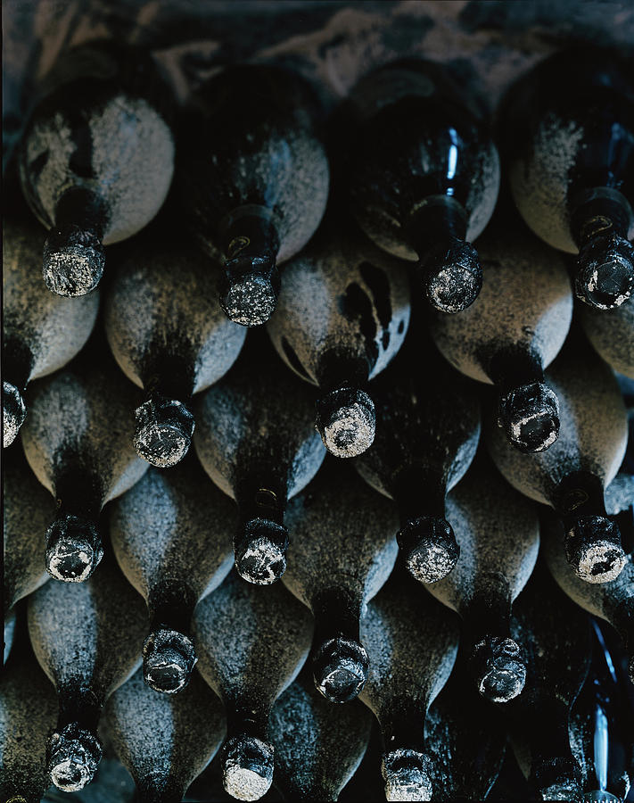 Dust Covered Bottles Of Wine Photograph by Romulo Yanes