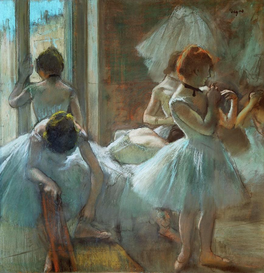 EDGAR DEGAS Danseuses Dancers. Date/Period 1884 - 1885. Pastel. by