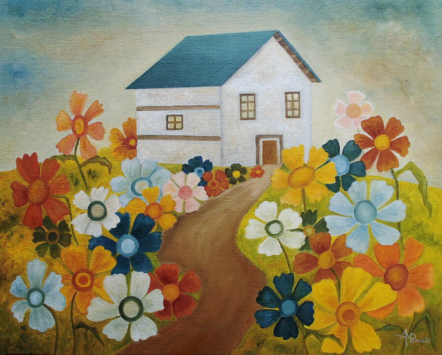 Fenced By The Joy Painting by Angeles M Pomata