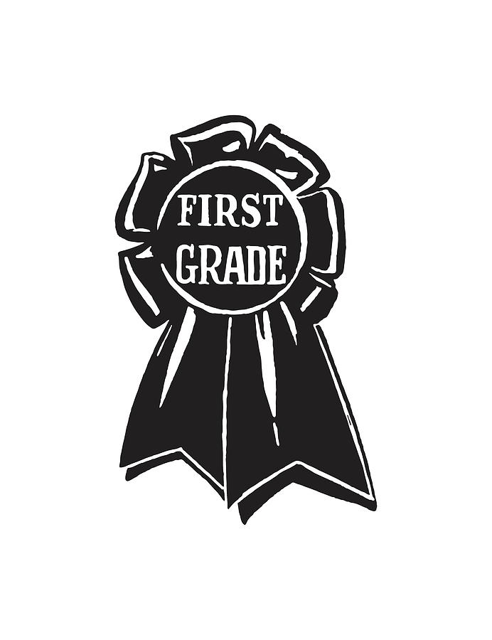 First Grade Award Ribbon by CSA Images