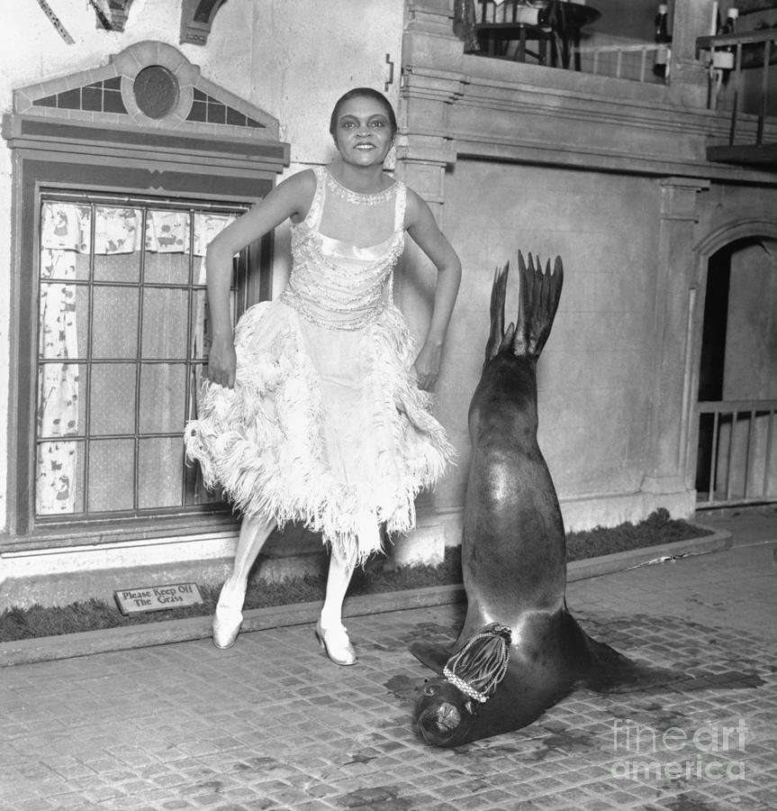 Florence Mills Dancing With Seal by Bettmann Florence Mills Dancing With Seal by Bettmann