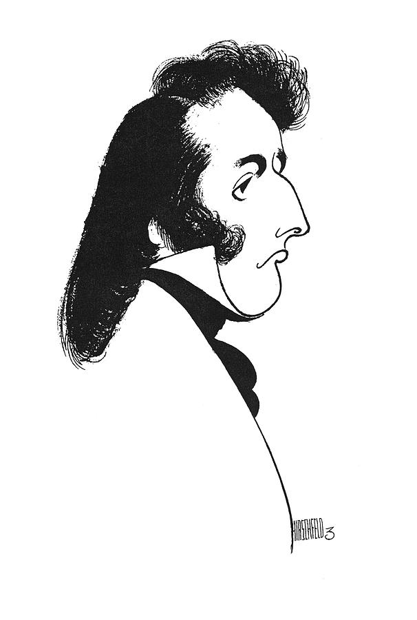 Frederic Chopin Drawing by Al Hirschfeld