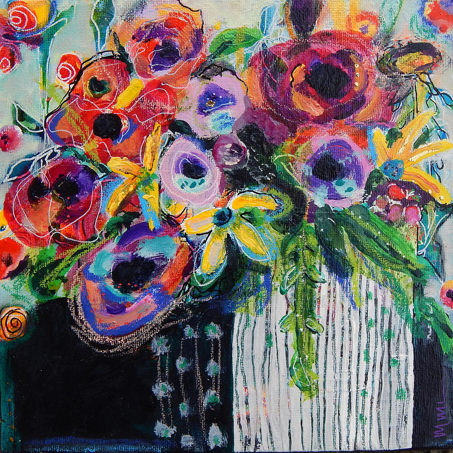 Free Blooms Mixed Media by Mary Conner