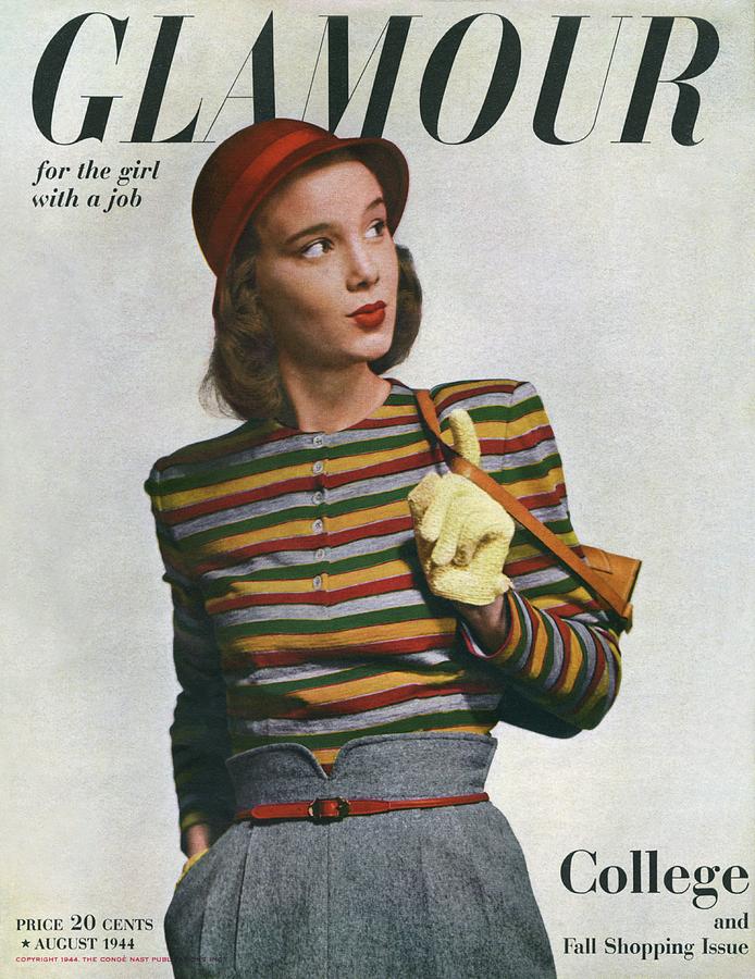 Glamour Magazine Cover 1944 Photograph - Glamour, August 01, 1944 by Horst P Horst
