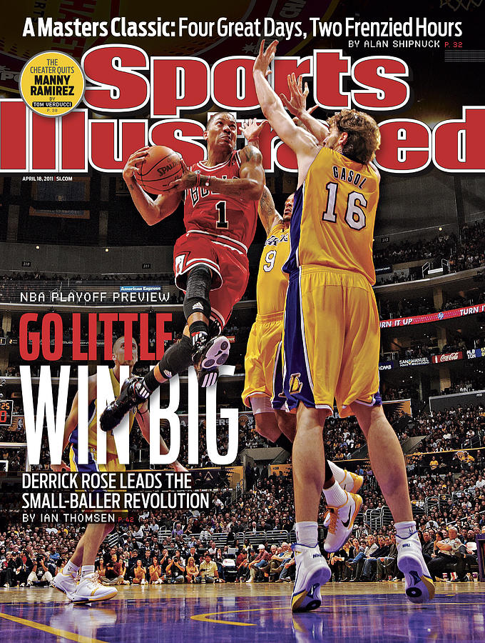 Derrick Rose NBA Playoff Action Photograph - Go Little, Win Bing 2011 Nba Playoff Preview Issue Sports Illustrated Cover by Sports Illustrated