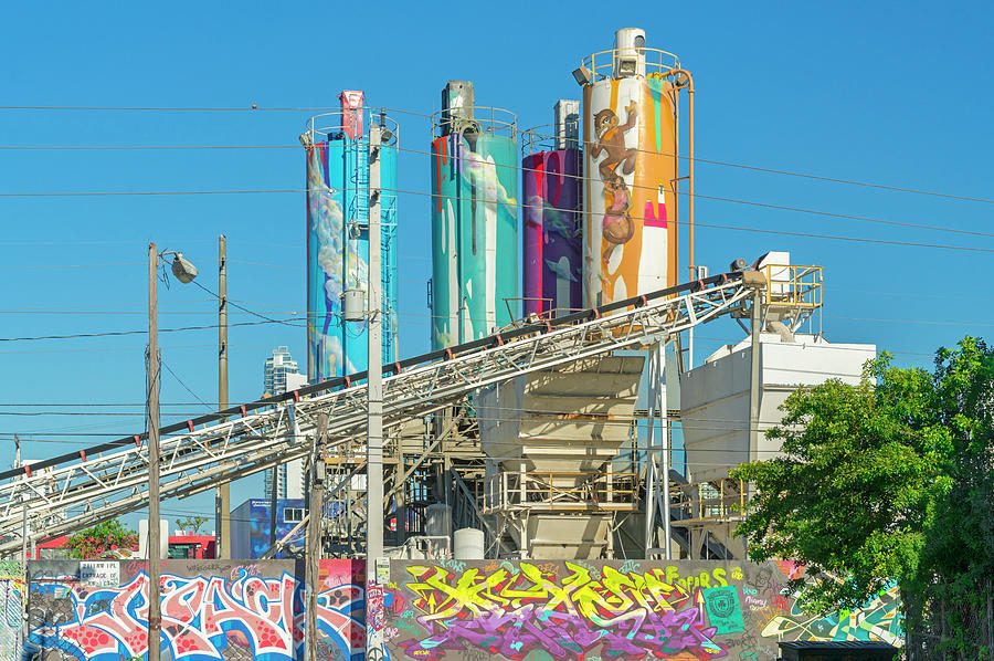 Graffiti Covered Tanks & Walls Digital Art by Laura Zeid