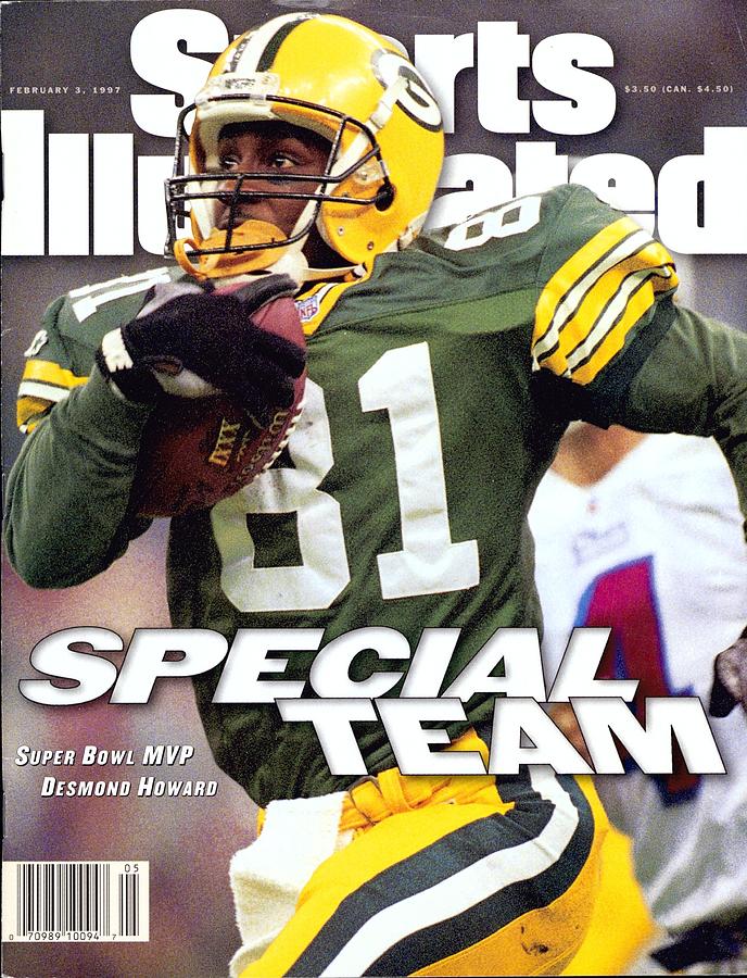 Desmond Howard Special Team Cover Photograph - Green Bay Packers Desmond Howard, Super Bowl Xxxi Sports Illustrated Cover by Sports Illustrated