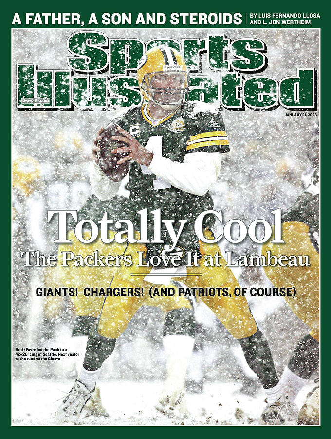 Packers Love It at Lambeau Photograph - Green Bay Packers Qb Brett Favre, 2008 Nfc Divisional Sports Illustrated Cover by Sports Illustrated