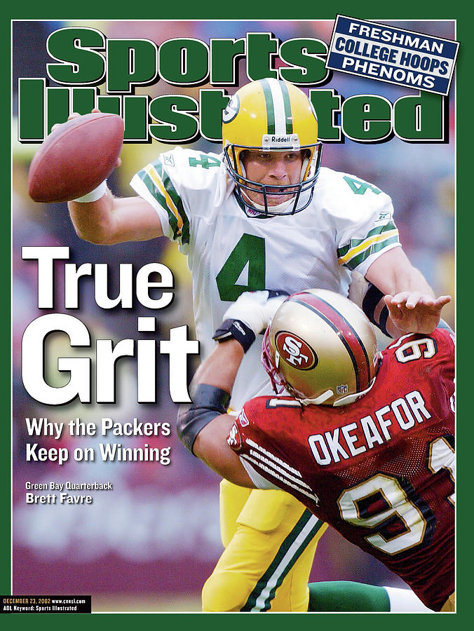 Sports Illustrated Cover Featuring Packers Game Photograph - Green Bay Packers Qb Brett Favre... Sports Illustrated Cover by Sports Illustrated