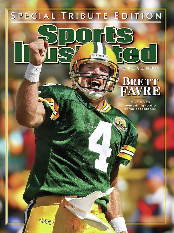 Brett Favre Celebrates on Field Photograph - Green Bay Packers Qb Brett Favre Special Tribute Edition Sports Illustrated Cover by Sports Illustrated