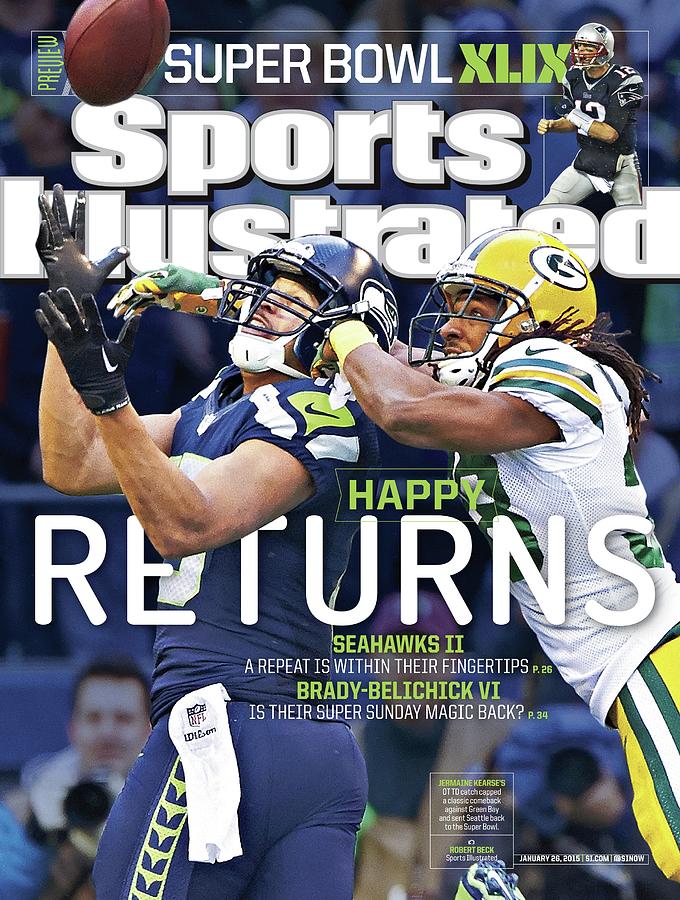 NFL Players in Intense Football Match Photograph - Happy Returns Seahawks II, Brady-belichick Vi Sports Illustrated Cover by Sports Illustrated