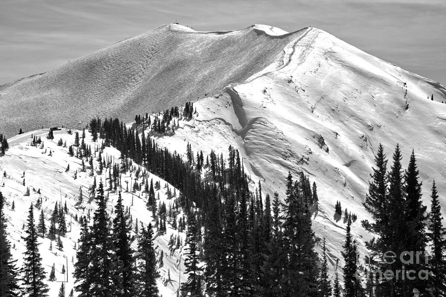 Highland Peak At Aspen Highlands Black And White Photograph by Adam Jewell