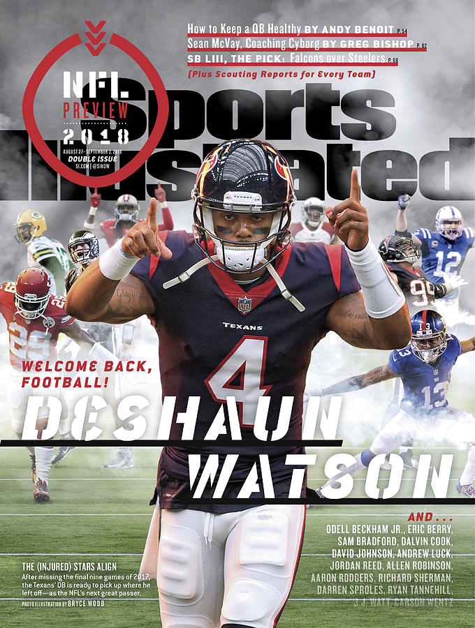 Deshaun Watson Featured on Magazine Cover Photograph - Houston Texans Deshaun Watson, 2018 Nfl Football Preview Sports Illustrated Cover by Sports Illustrated