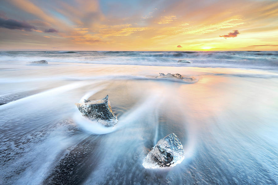 Ice and Water Photograph by Monamifoto