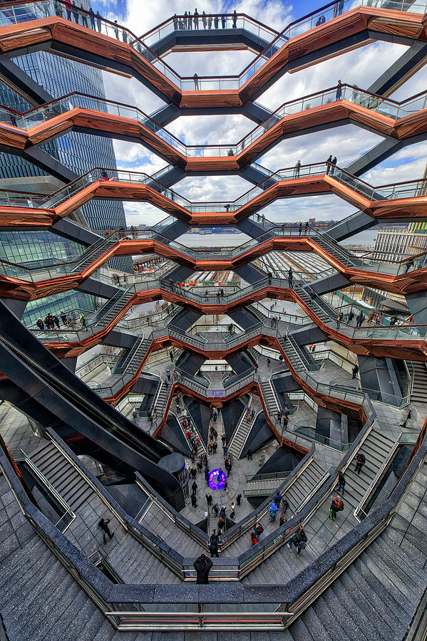 Inside the Hudson Yards Vessel NYC Photograph by Susan Candelario