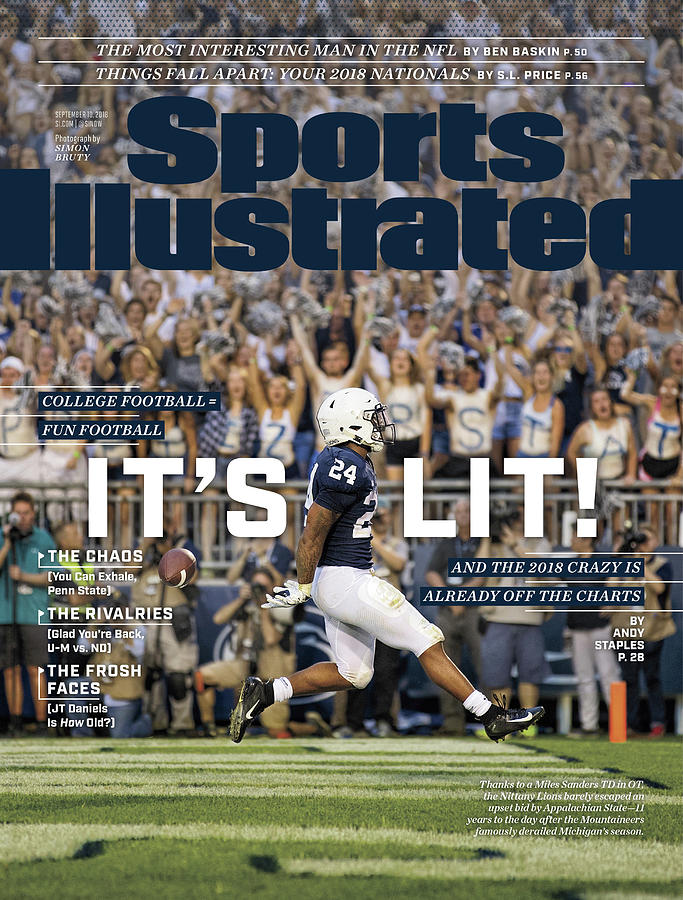 Football Victory Celebration Photograph - Its Lit And The 2018 Crazy Is Already Off The Charts Sports Illustrated Cover by Sports Illustrated