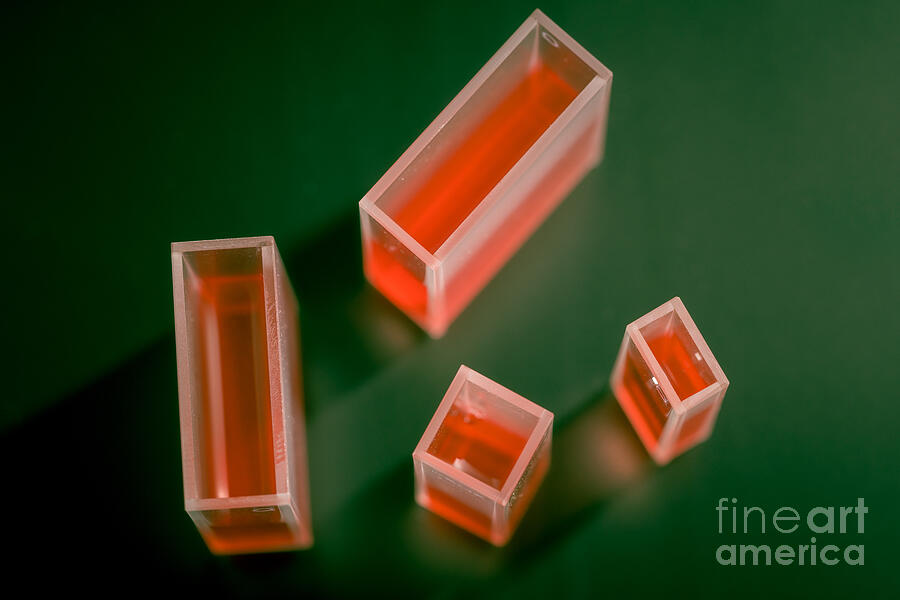 Laboratory Glass Cuvettes by Wladimir Bulgar / Science Photo Library