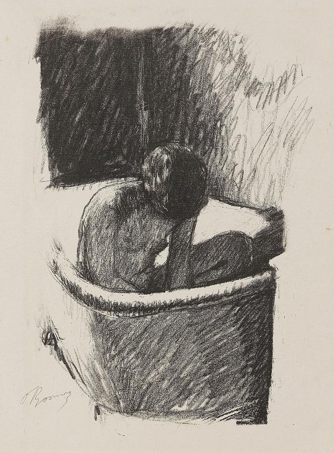 Le Bain Drawing by Pierre Bonnard