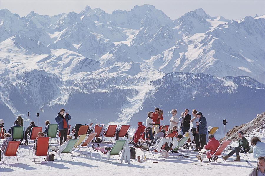 Lounging In Verbier by Slim Aarons