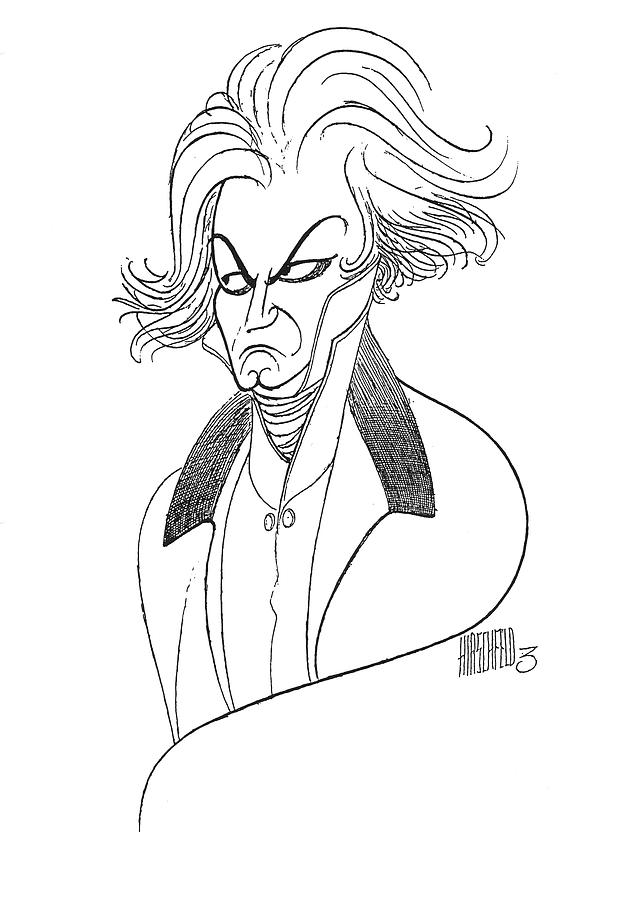 Ludwig Von Beethoven Drawing by Al Hirschfeld