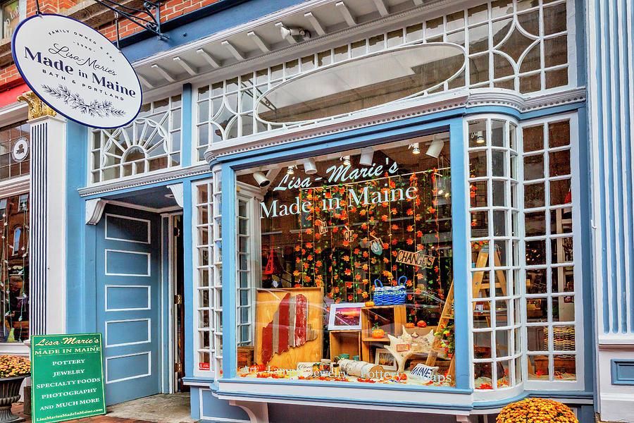 Maine, Old Town, Store Digital Art by Claudia Uripos