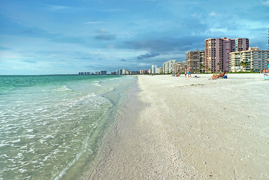 Marco Island Beach In Florida Digital Art by Laura Zeid