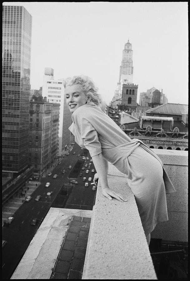 Marilyn On The Roof by Michael Ochs Archives