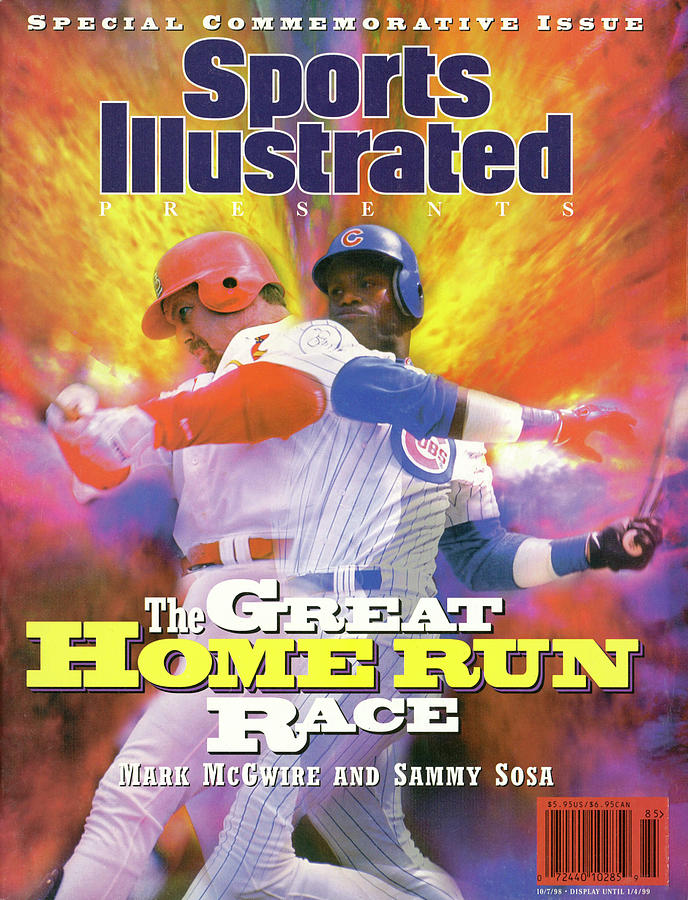 Mark McGwire and Sammy Sosa Race Photograph - Mark Mcgwire And Sammy Sosa The Great Home Run Race Sports Illustrated Cover by Sports Illustrated
