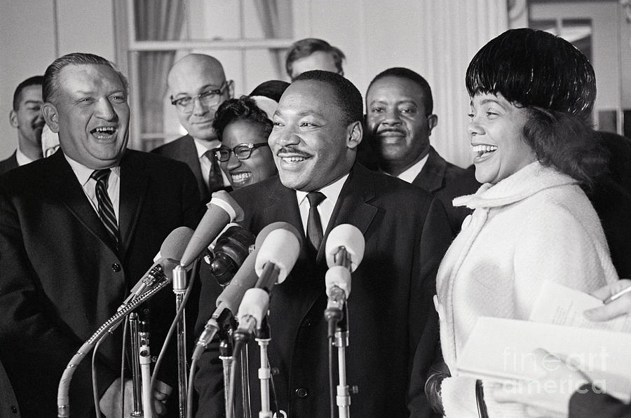 Martin Luther King And Coretta Scott by Bettmann