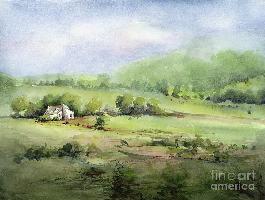 Mountain Haze Painting by Lois Blasberg