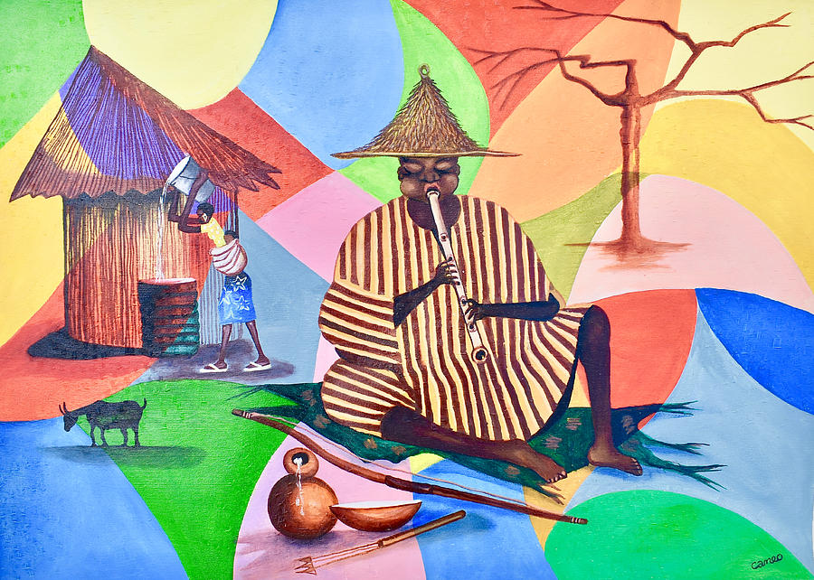 Music and Work Painting by Francis Sampson