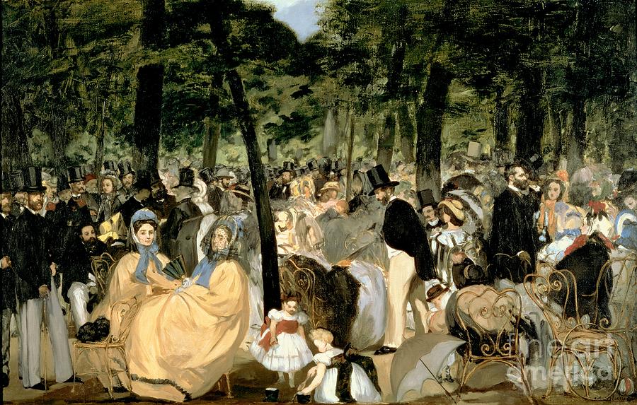Music In The Tuileries Gardens, 1862 By Manet by Edouard Manet