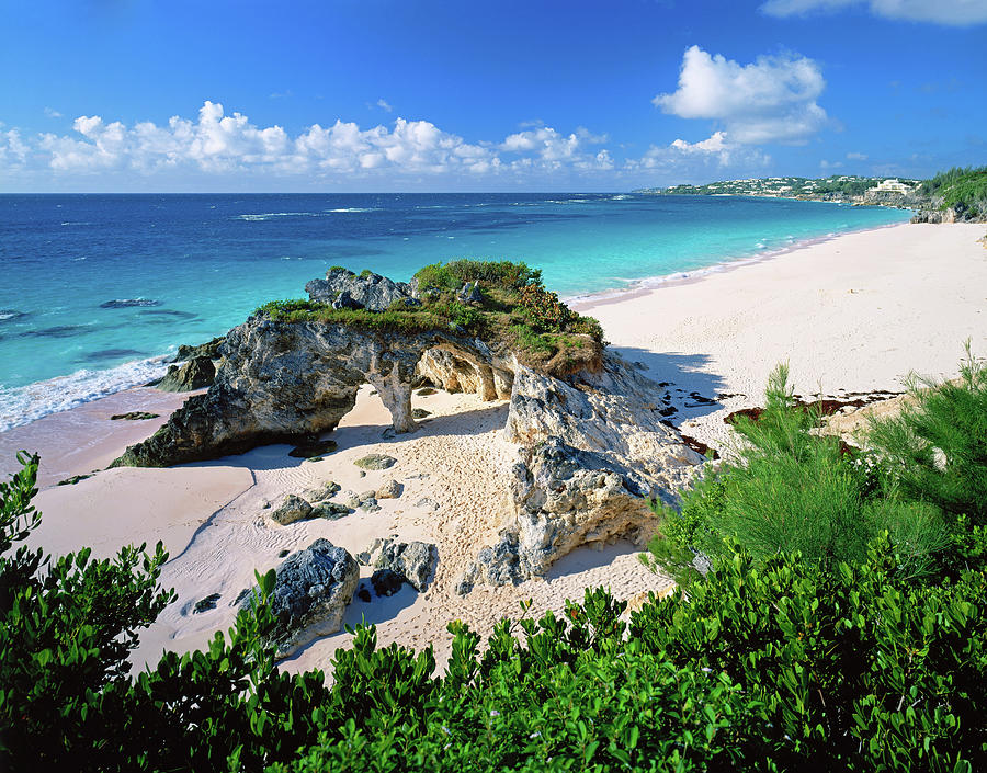 Natural Arches Beach, Bermuda Digital Art by Gunter Grafenhain