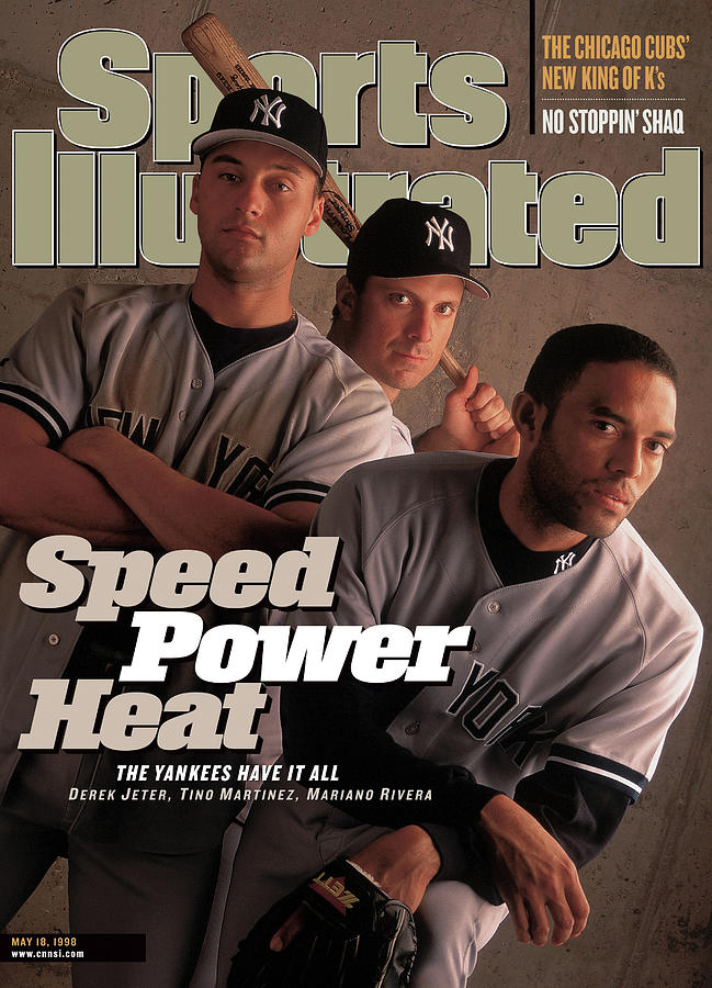 Derek Jeter and Teammates on Sports Illustrated Photograph - New York Yankees Derek Jeter, Tino Martinez, And Mariano Sports Illustrated Cover by Sports Illustrated