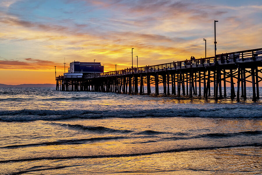 Newport Pier Sunset Photograph by Kelley King