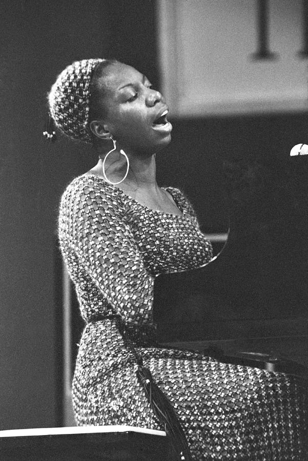 Nina Simone At Newport Jazz by Tom Copi