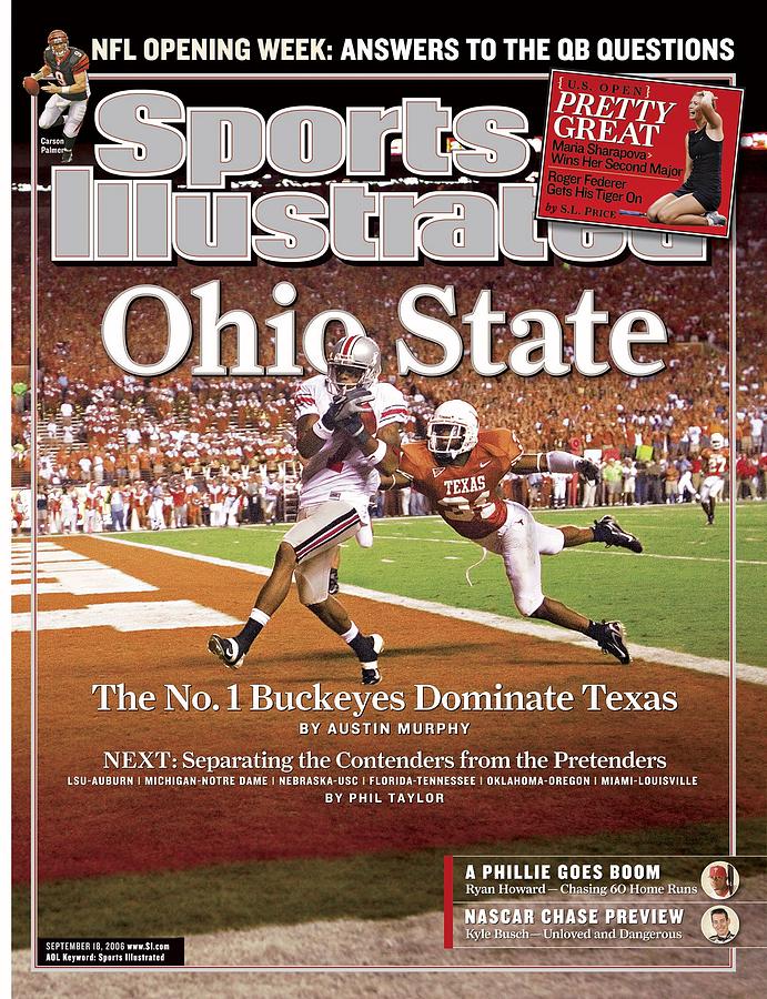 Ohio State vs Texas Football Showdown Photograph - Ohio State Ted Ginn Jr... Sports Illustrated Cover by Sports Illustrated